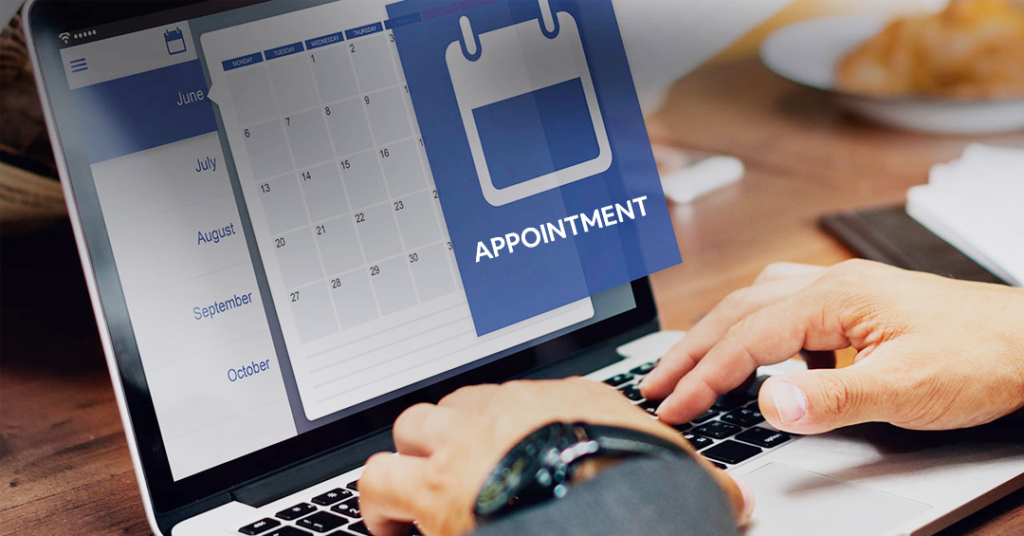 Online appointment booking for company services Online appointment booking interface for arranging company administration, consultation and registered office services in Hungary