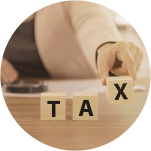 Tax blocks representing local business tax optimization and registered office services in Hungary